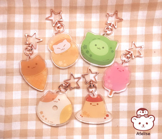 Mystery Bag Dessert Kitties Acrylic Keychain