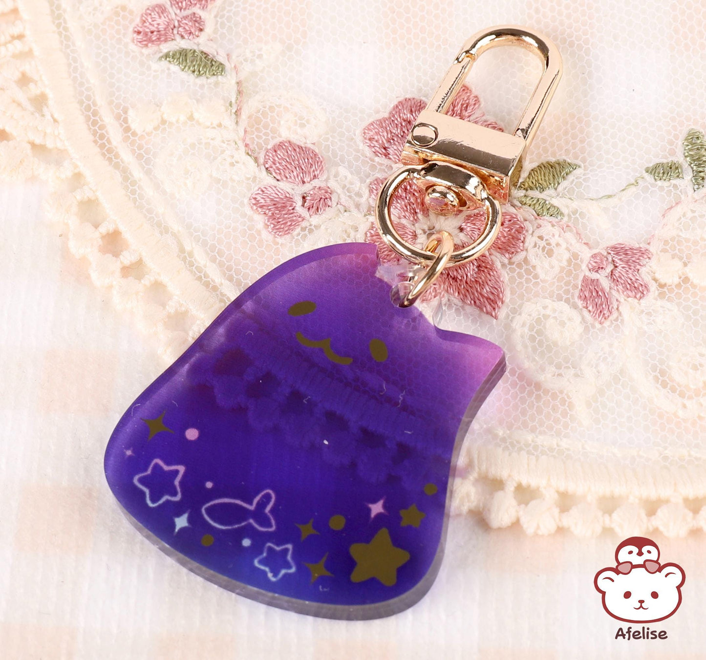 Mystery Bag Gummy Cats Transparent Gradient Acrylic Keychain