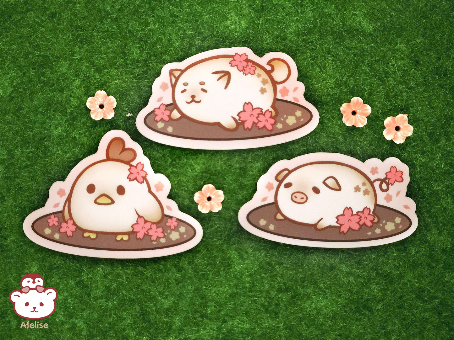 Sakura Mochi Animal Stickers: Lunar New Year Zodiac