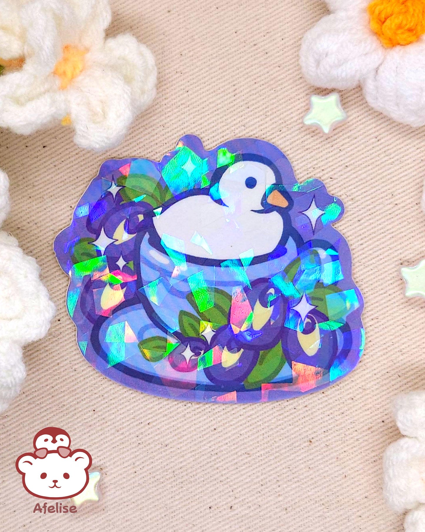 Flower Tea with Duck Stickers