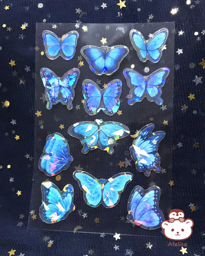 Blue Emperor Butterfly Sticker Sheet