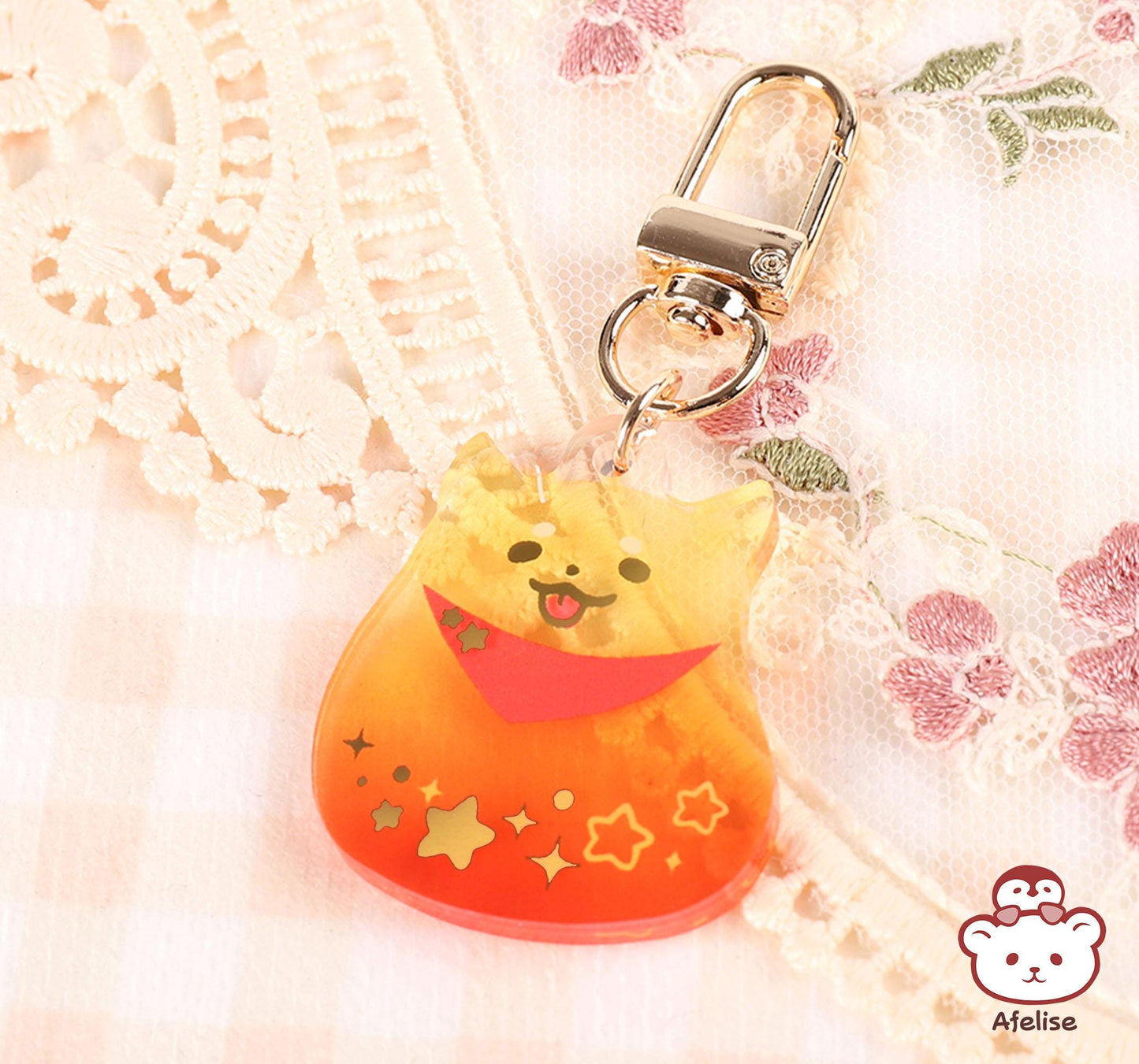 Mystery Bag Gummy Pup Transparent Gradient Acrylic Keychain