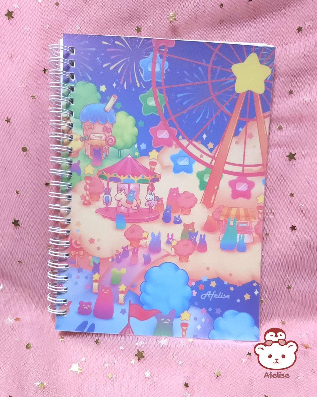 Gummy Animals Theme Park A5 Reusable Sticker Book
