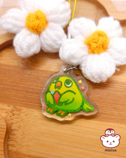 Lil Parrots Acrylic Phone Charm Strap