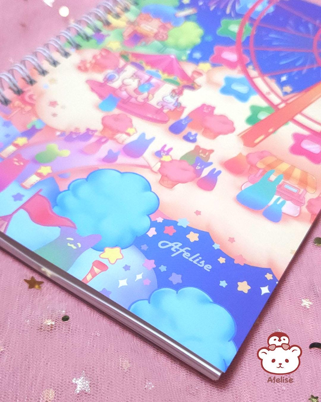 Gummy Animals Theme Park A5 Reusable Sticker Book
