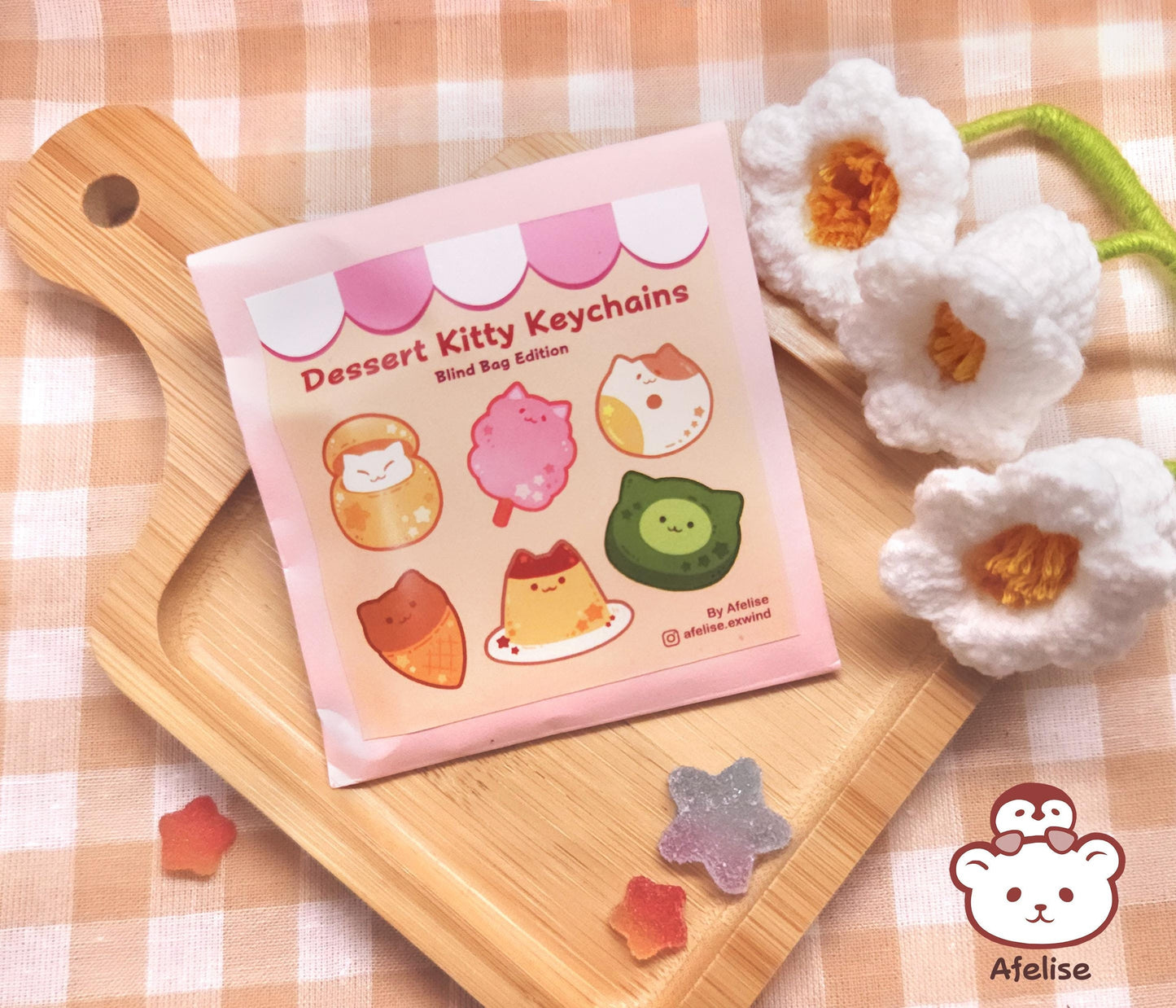 Mystery Bag Dessert Kitties Acrylic Keychain