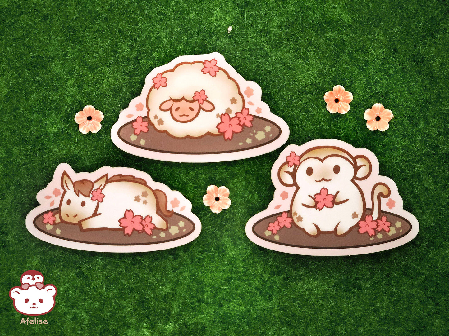 Sakura Mochi Animal Stickers: Lunar New Year Zodiac