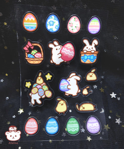 Easter Pompom Bunbun Sticker Sheet