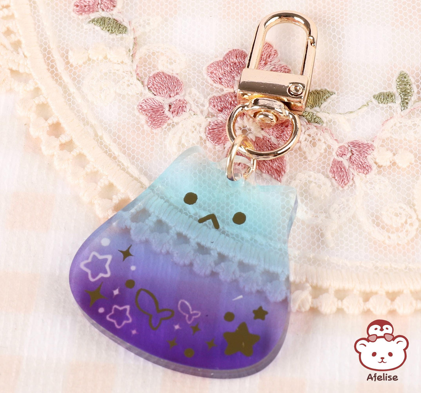 Mystery Bag Gummy Cats Transparent Gradient Acrylic Keychain