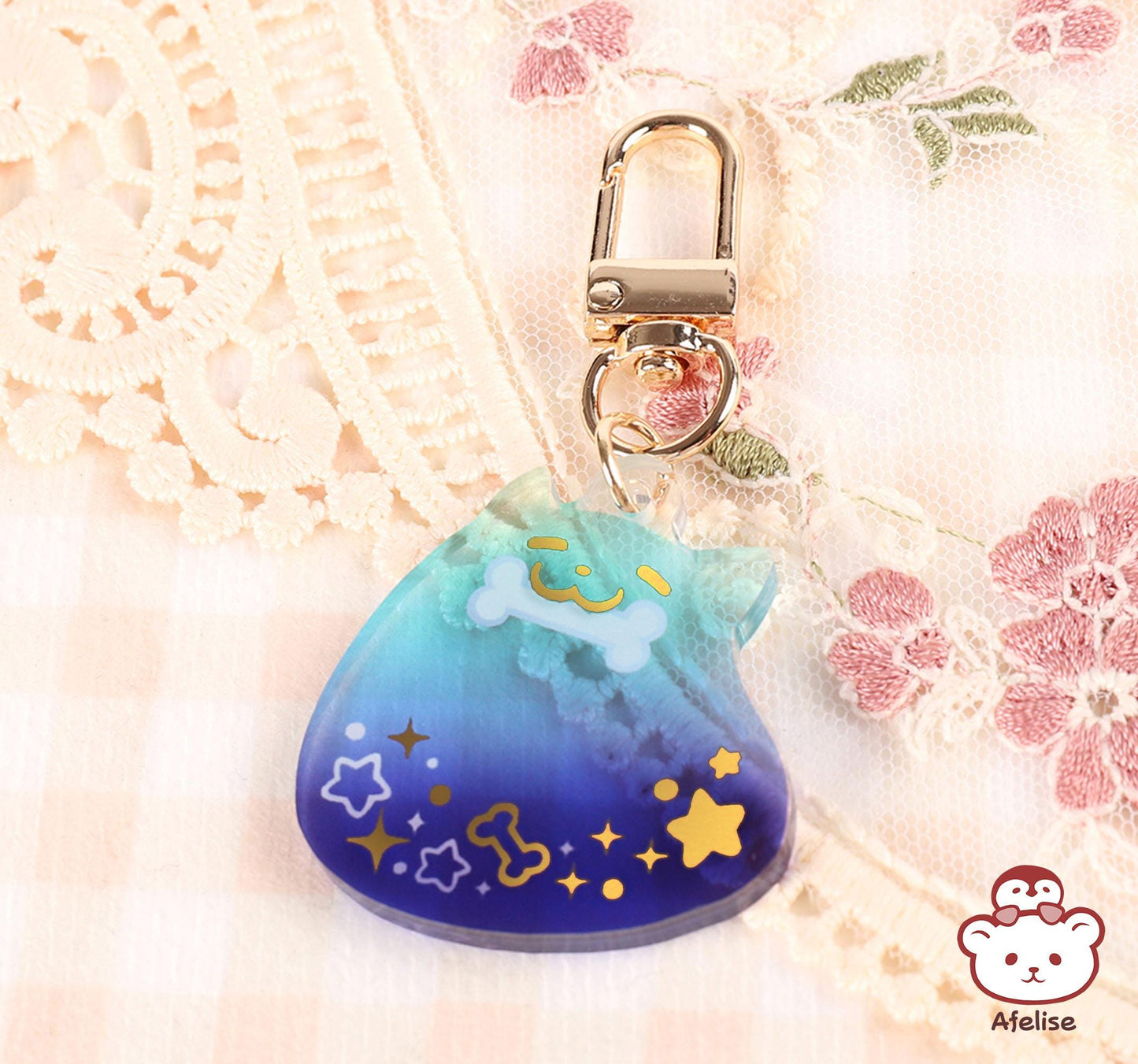 Mystery Bag Gummy Pup Transparent Gradient Acrylic Keychain