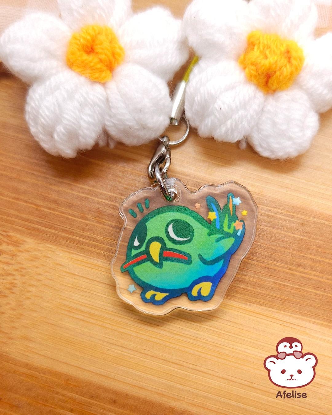 Lil Parrots Acrylic Phone Charm Strap