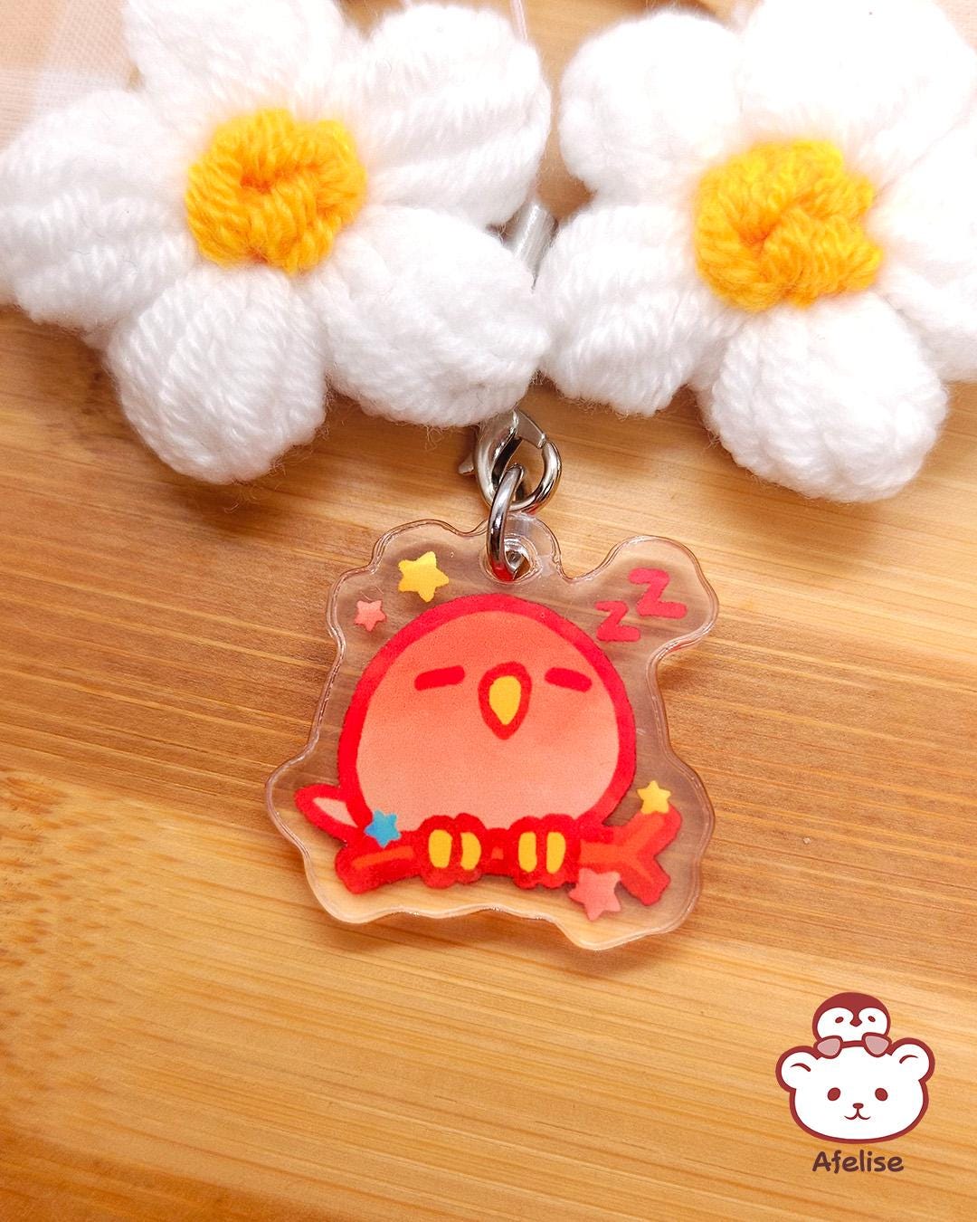 Lil Parrots Acrylic Phone Charm Strap