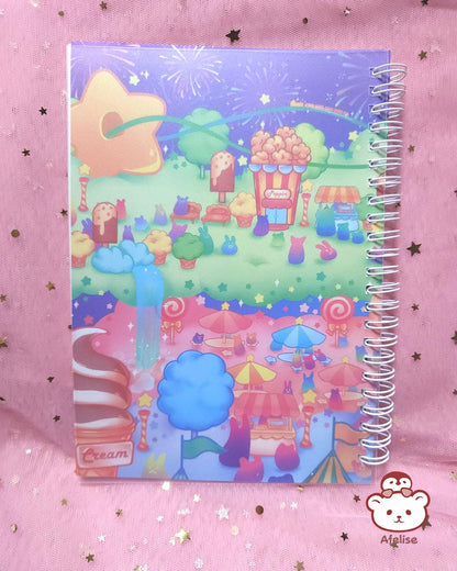 Gummy Animals Theme Park A5 Reusable Sticker Book