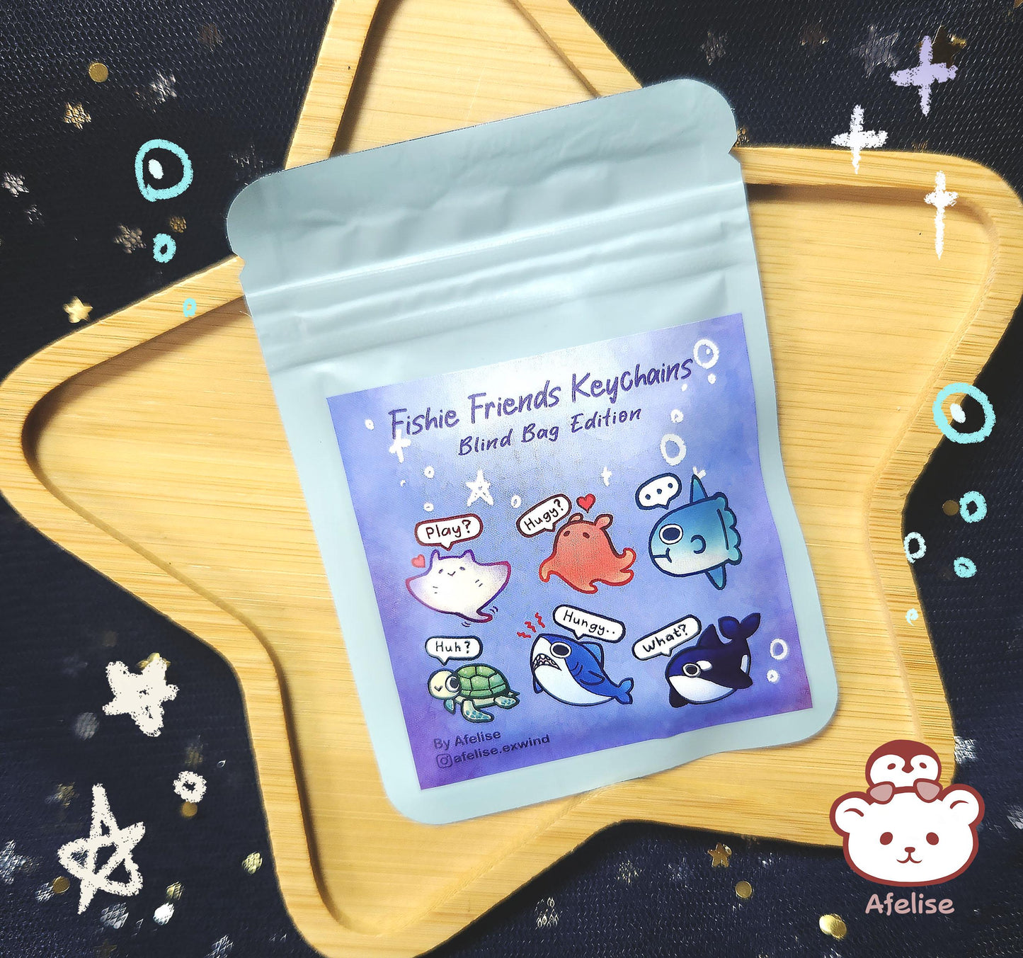 Mystery Bag Fishie Friends Acrylic Keychain