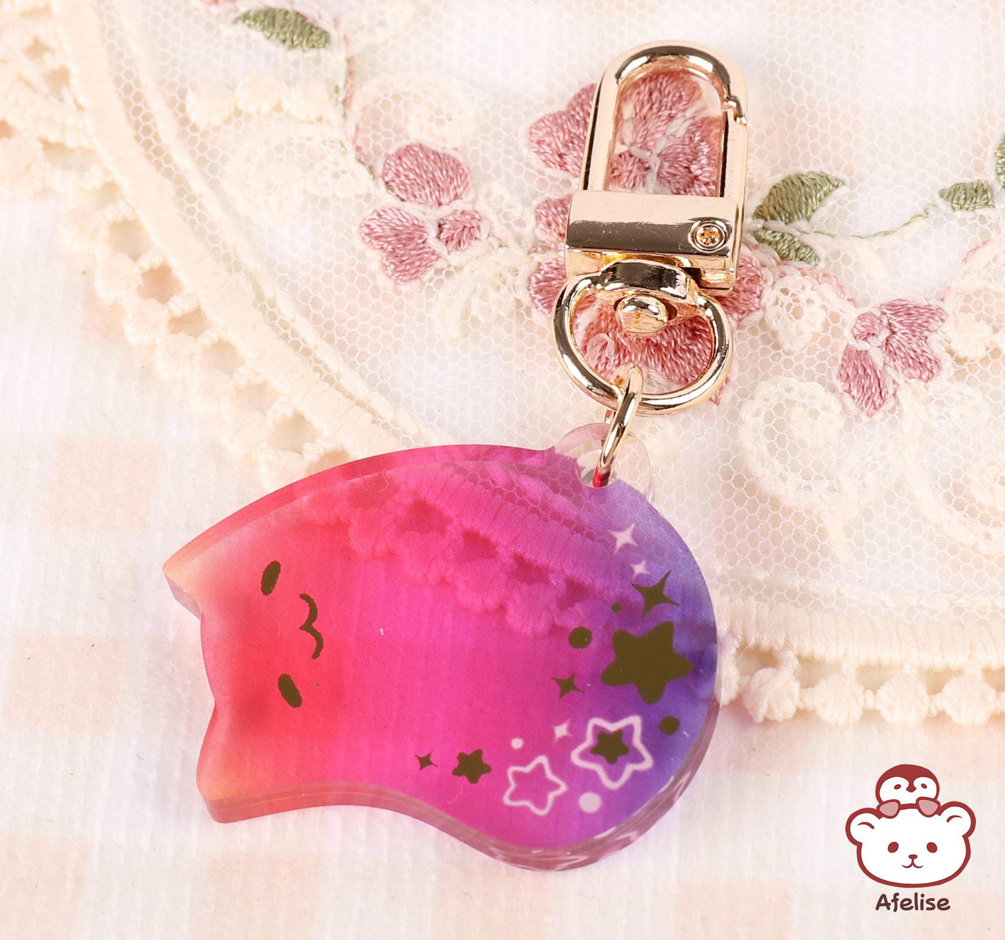 Mystery Bag Gummy Cats Transparent Gradient Acrylic Keychain