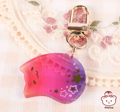 Mystery Bag Gummy Cats Transparent Gradient Acrylic Keychain