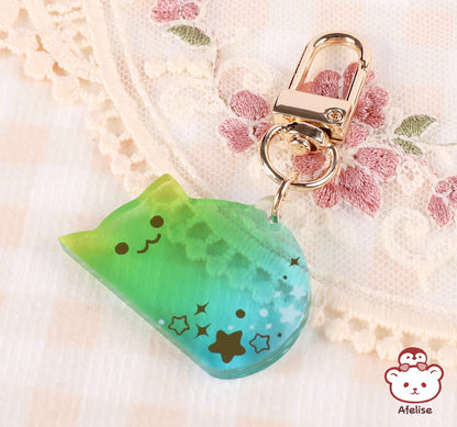 Mystery Bag Gummy Cats Transparent Gradient Acrylic Keychain