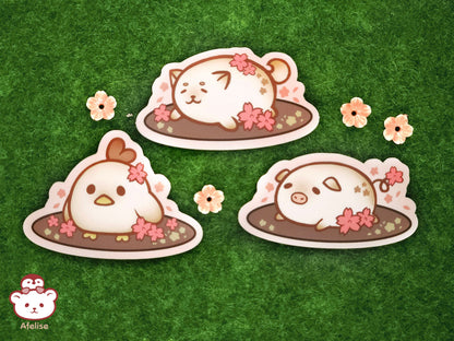 Sakura Mochi Animal Stickers: Lunar New Year Zodiac