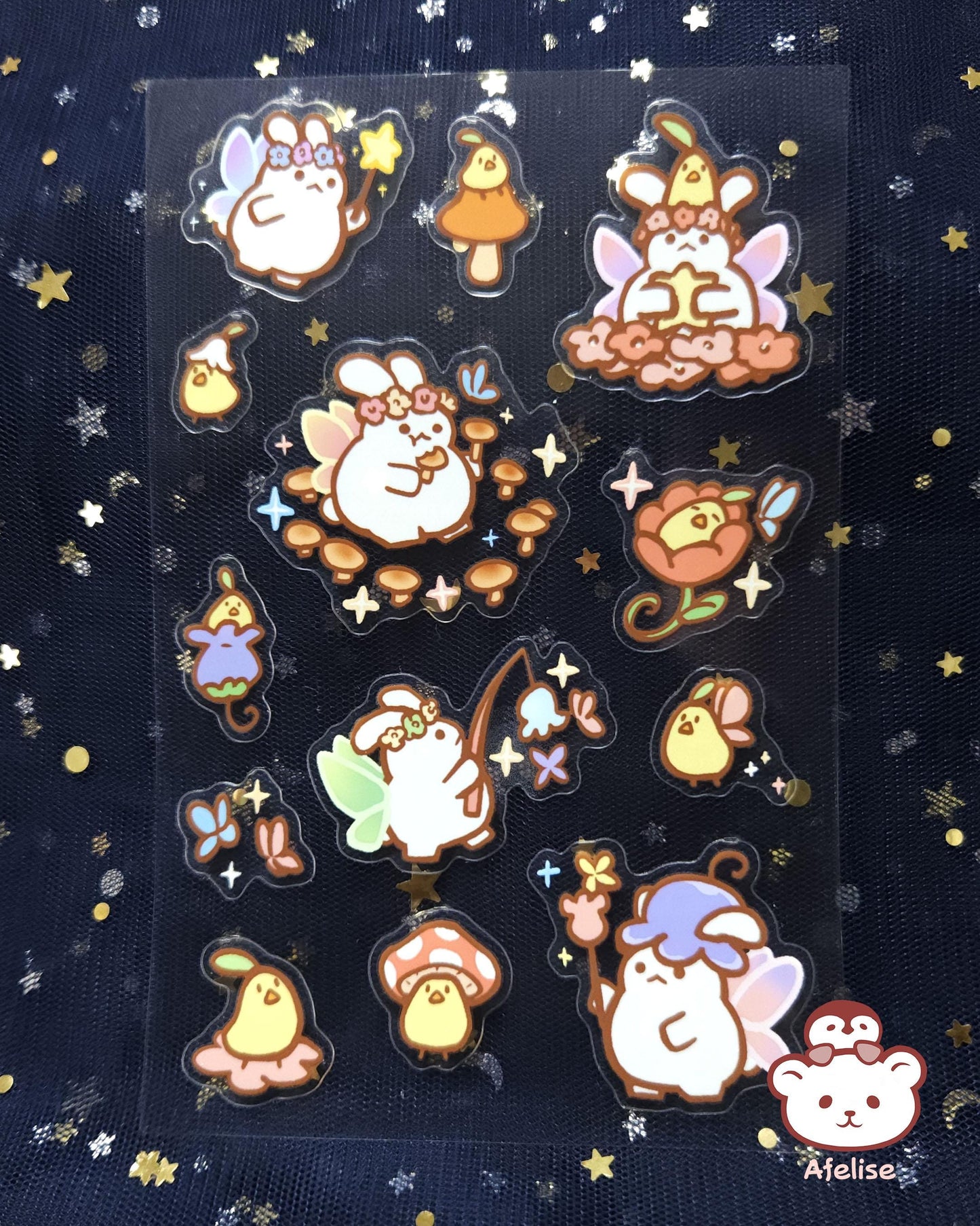Fairy Pompom Bunbun Sticker Sheet