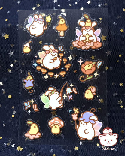 Fairy Pompom Bunbun Sticker Sheet