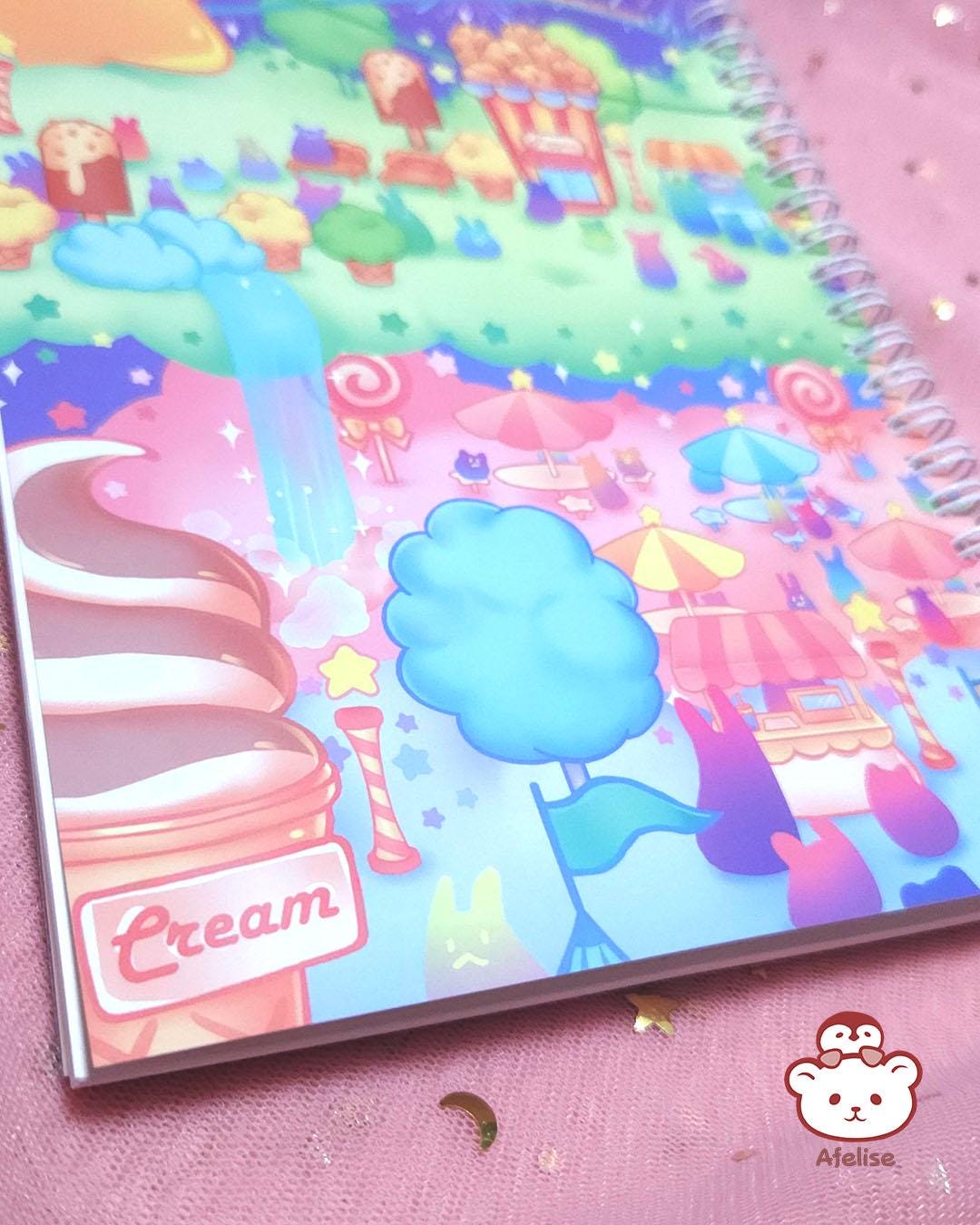 Gummy Animals Theme Park A5 Reusable Sticker Book
