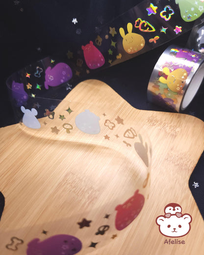 Gummy Animals Gold Foiled PET Tape roll