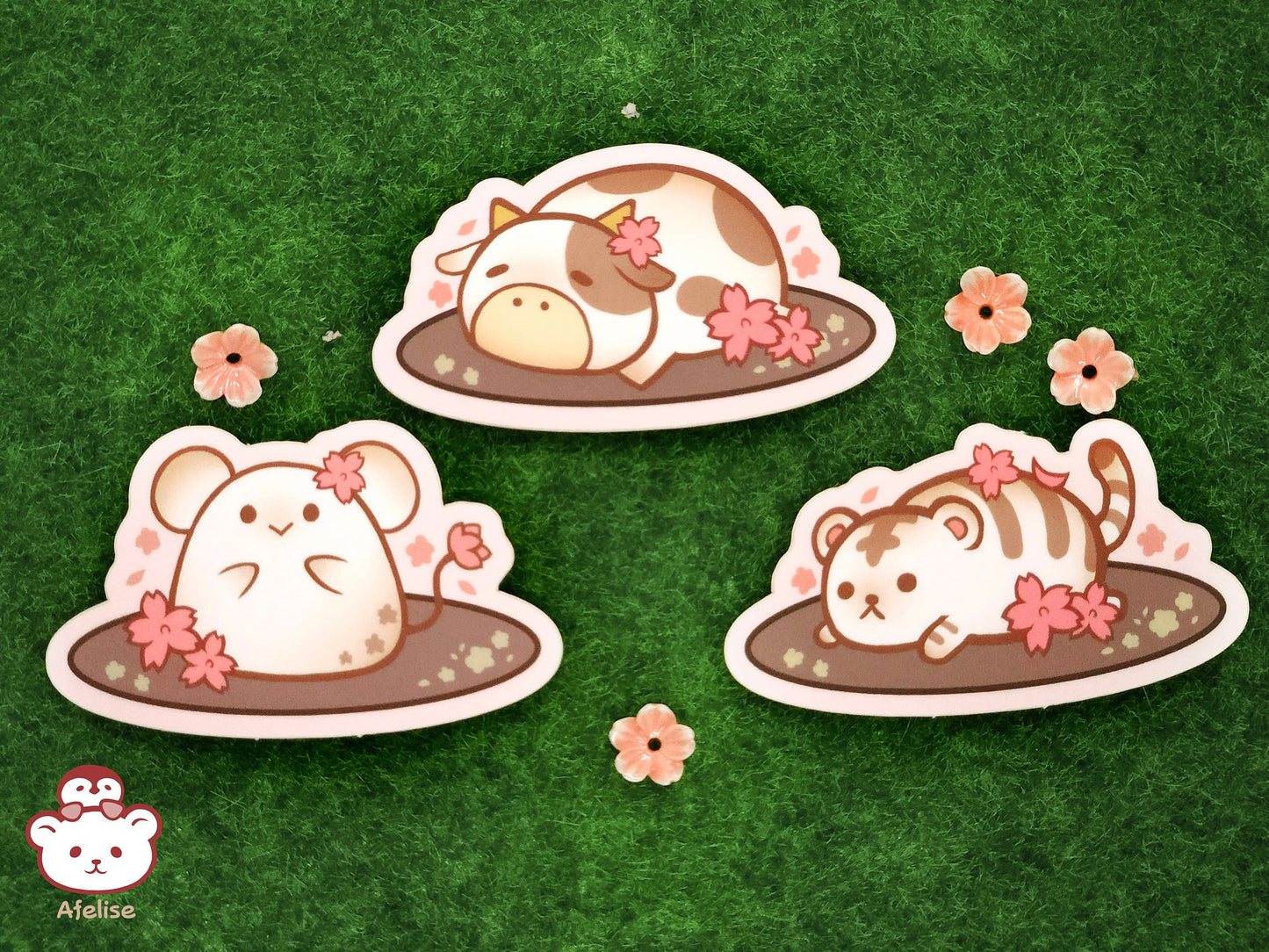 Sakura Mochi Animal Stickers: Lunar New Year Zodiac