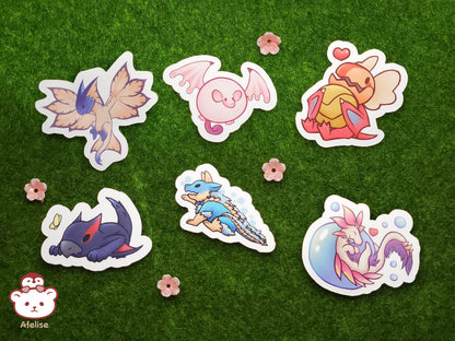 Monster Hunter Stickers - Baby Monsters and Poogies