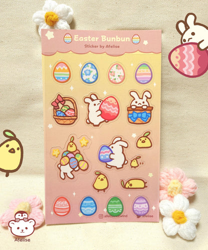 Easter Pompom Bunbun Sticker Sheet