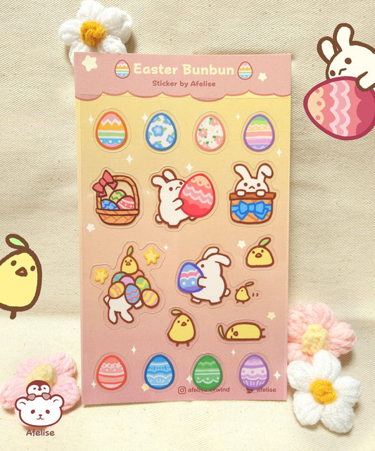 Easter Pompom Bunbun Sticker Sheet