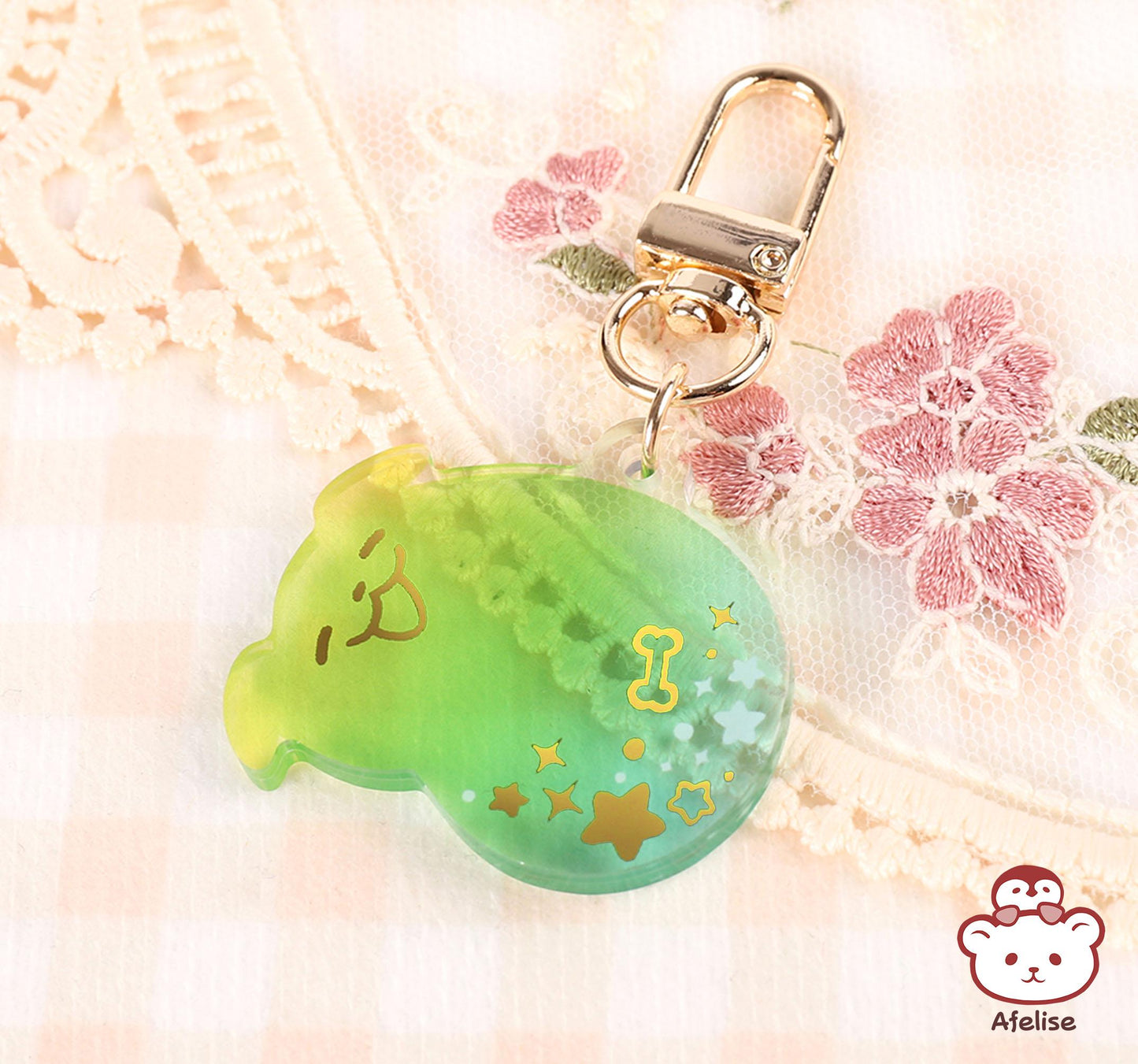 Mystery Bag Gummy Pup Transparent Gradient Acrylic Keychain