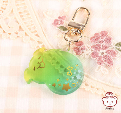 Mystery Bag Gummy Pup Transparent Gradient Acrylic Keychain