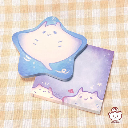 Manta Ray Memo Pad and Sticky Note