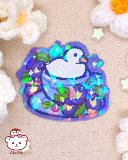 Flower Tea with Duck Stickers