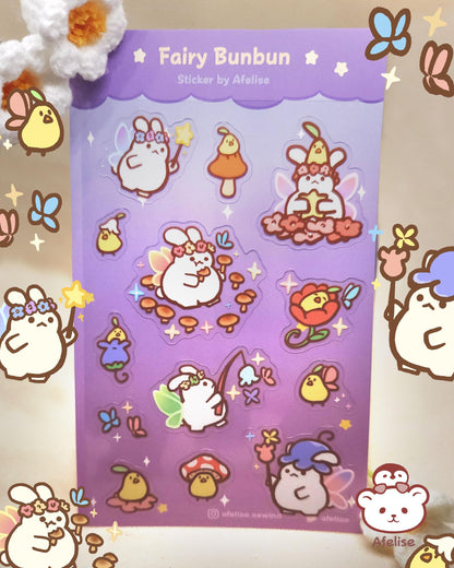 Fairy Pompom Bunbun Sticker Sheet