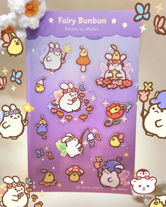 Fairy Pompom Bunbun Sticker Sheet
